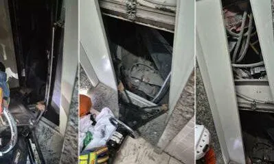 Elevador despenca e deixa pessoa ferida em prédio no Caminho das Árvores, em Salvador